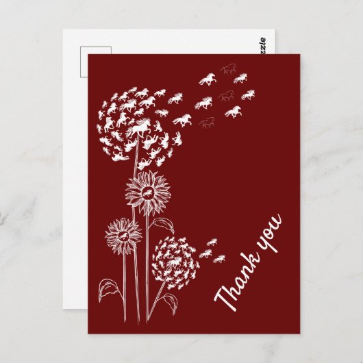 Pusteblume mit Töltern   Postkarte Briefkaart (Voorkant / Achterkant)