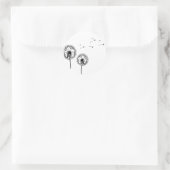 Pusteblume Ronde Sticker (Tas)