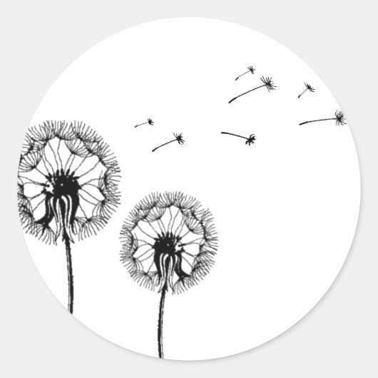 Pusteblume Ronde Sticker (Voorkant)