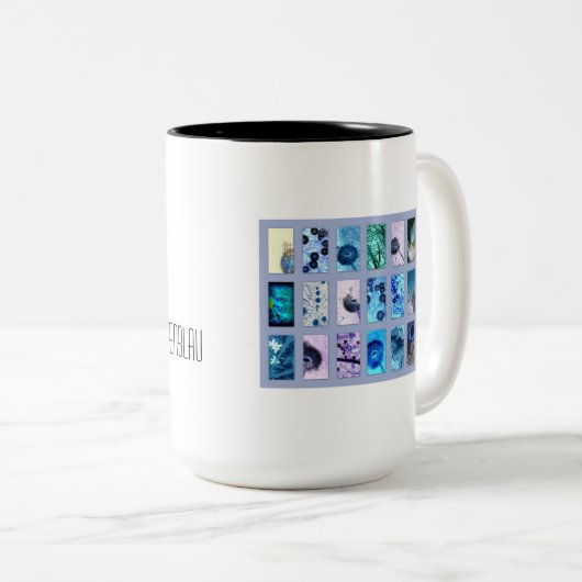 Pustenblütenblau Tweekleurige Koffiemok (Voorkant rechts)