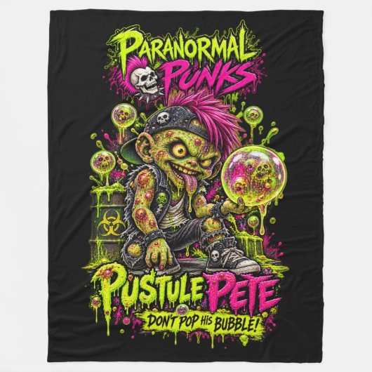 Pustule Pete - Paranormale Punks Fleece Deken (Voorkant)