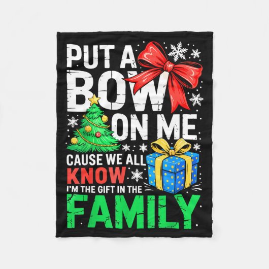 Put A Bow On Me Shirt Men Women Toddler Boy Girl C Fleece Deken (Voorkant)