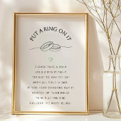 Put a Ring On It Game | Minimal Bridal Shower Sign Poster