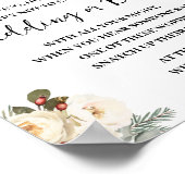 Put a Ring On Winter White Bridal Shower Game Sign Poster (Hoek)