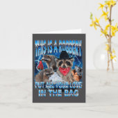 Put All Your Love In The Bag Funny Valentine Racco Kaart (Gele Bloem)