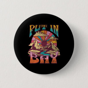 Put In Bay Ohio Natuur Wandelen Bergen Buiten V Ronde Button 5,7 Cm
