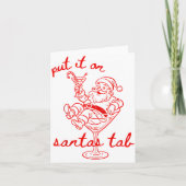 Put It On Santas Tab Funny Christmas Santa Tail Re Kaart (Voorkant)