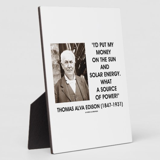 Put My Money On Sun Solar Energy Source Of Power Fotoplaat (Zijkant)