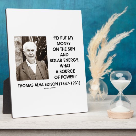 Put My Money On Sun Solar Energy Source Of Power Fotoplaat (Zijkant)