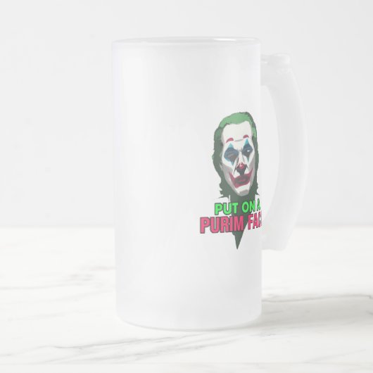 Put on a Happy Face Matglas Bierpul (Voorkant rechts)