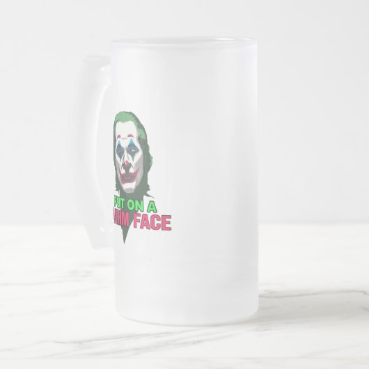 Put on a Happy Face Matglas Bierpul (Voorkant links)