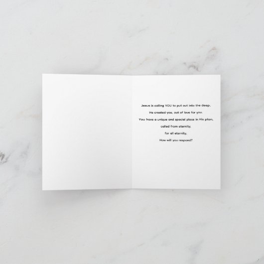 Put Out Into the Deep Kaart (Binnen)