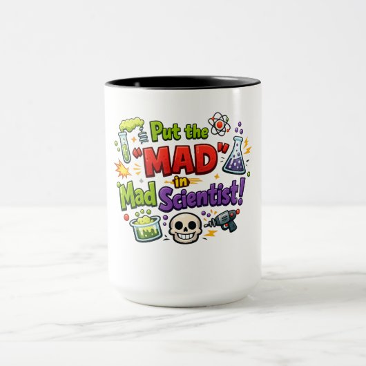 Put the ‘MAD’ in Mad Scientist – Funny Science Mug Mok (Midden)