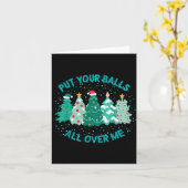 Put Your All Over Me Funny Christmas Tree Cute Xma Kaart (Gele Bloem)
