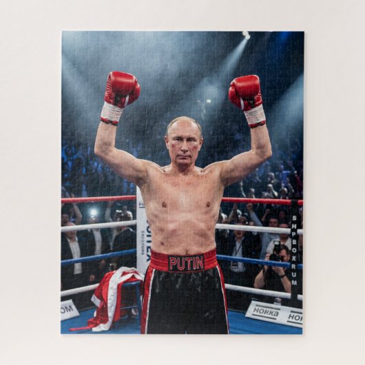 Putin Boks Kampioen Vintage Gevecht Legpuzzel (Verticaal)