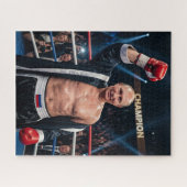 Putin Boks Kampioen Zwaargewicht Knockout Legpuzzel (Horizontaal)