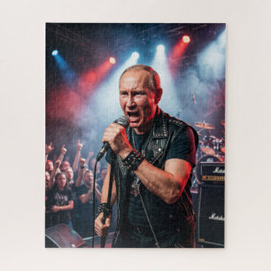 Putin Heavy Metal Rockzanger Hoofdschudden Legpuzzel