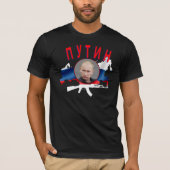 PUTIN met AK (donker) T-shirt (Voorkant)