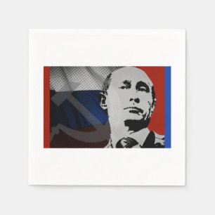 Putin met Russische Vlag Servetten