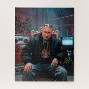 Putin Rapper Hip Hop Gouden Ketting Boembox Legpuzzel