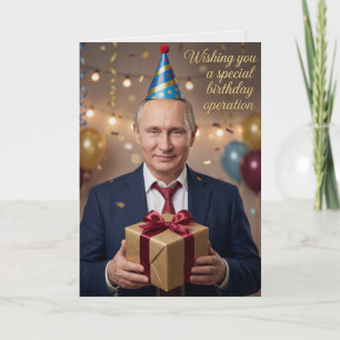 Putin Verjaardag Sterke Man Geopolitieke Humor Kaart