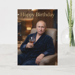 Putin Verjaardag Strongman Satire Kaart