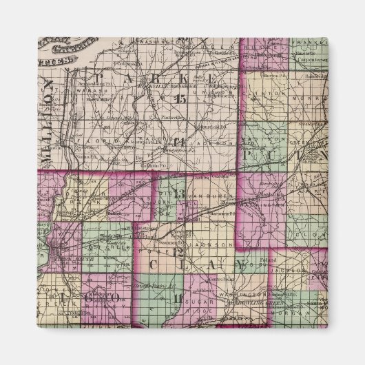 Putnam County en Vigo County Magneet (Voorkant)