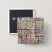 Putnam County en Vigo County Vierkante Button 5,1 Cm (Voorkant /achterkant)