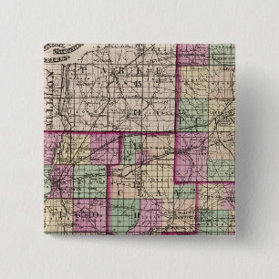 Putnam County en Vigo County Vierkante Button 5,1 Cm