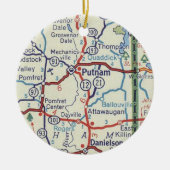 Putnam CT  kaart Keramisch Ornament (Voorkant)