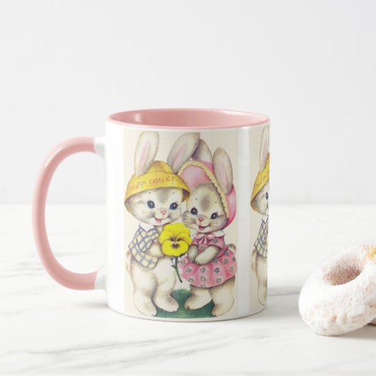 Putretro  paasbunnies Holiday mok (Met donut)