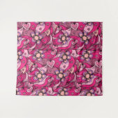 Putrofielen en bloesems patroon wandkleed (Voorkant (horizontaal))