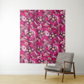 Putrofielen en bloesems patroon wandkleed (In situ)