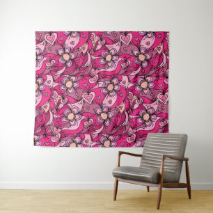 Putrofielen en bloesems patroon wandkleed