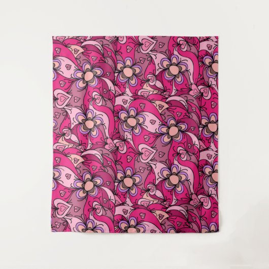 Putrofielen en bloesems patroon wandkleed (Voorkant)