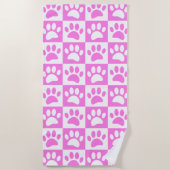 Putrofielenafdrukken en controllerbordpatronen strandlaken (Voorkant)