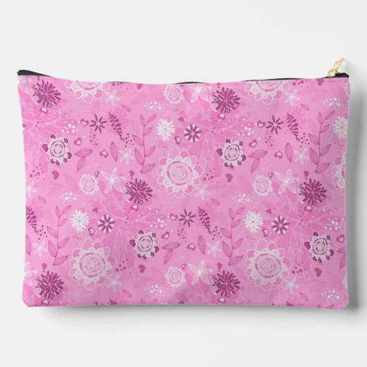 Putroze moderne bloemen etui (Achterkant)