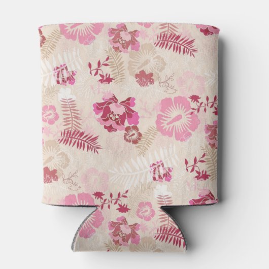 Putroze moderne bloemen patroon Hoogste sneakers Blikjeskoeler (Achterkant)