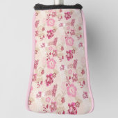 Putroze moderne bloemen patroon Hoogste sneakers Golfheadcover (Draai 90)