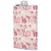 Putroze moderne bloemen patroon Hoogste sneakers Heupfles (Links)