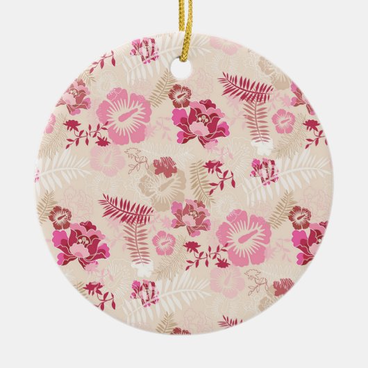 Putroze moderne bloemen patroon Hoogste sneakers Keramisch Ornament (Voorkant)