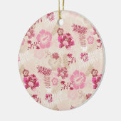 Putroze moderne bloemen patroon Hoogste sneakers Keramisch Ornament (Links)