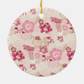 Putroze moderne bloemen patroon Hoogste sneakers Keramisch Ornament (Achterkant)