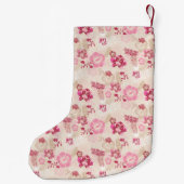 Putroze moderne bloemen patroon Hoogste sneakers Kleine Kerstsok (Achterkant)