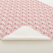 Putroze moderne bloemen patroon Hoogste sneakers Sherpa Deken (3/4)