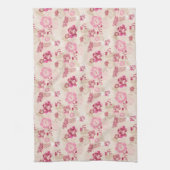 Putroze moderne bloemen patroon Hoogste sneakers Theedoek (Verticaal)