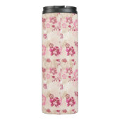 Putroze moderne bloemen patroon Hoogste sneakers Thermosbeker (Achterkant)