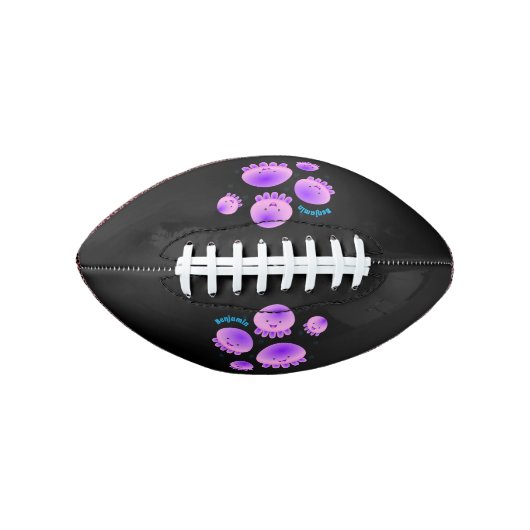 Putroze paarse kwal kawaii cartoon american football (Voorkant)