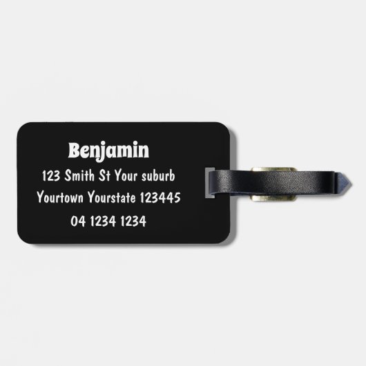 Putroze paarse kwal kawaii cartoon bagagelabel (Achterkant horizontaal)