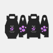 Putroze paarse kwal kawaii cartoon bedankdoosjes (Uitgevouwen)